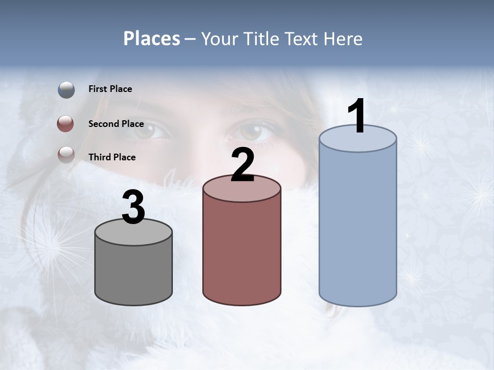 Snow Female Cute PowerPoint Template