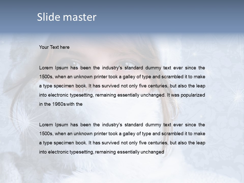 Snow Female Cute PowerPoint Template