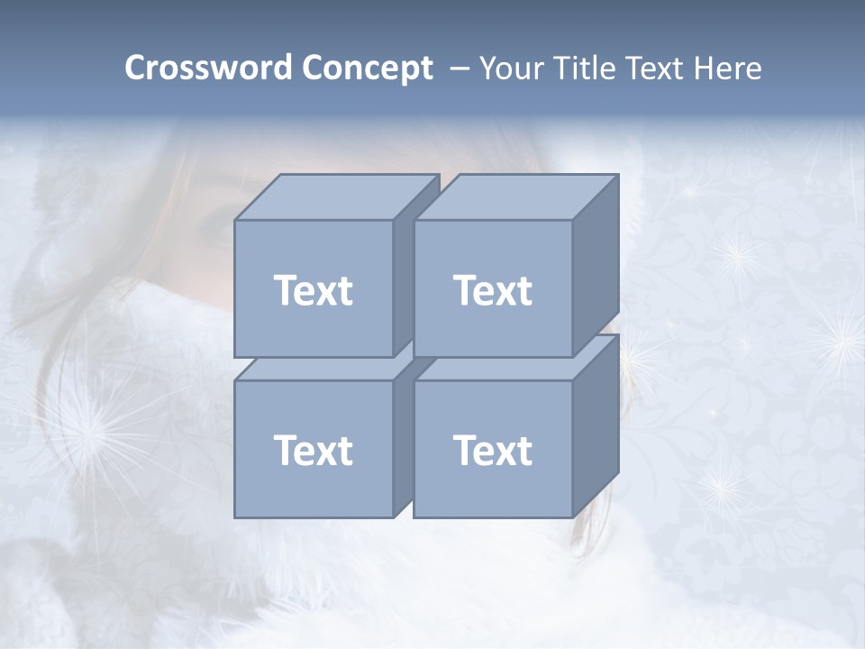 Snow Female Cute PowerPoint Template