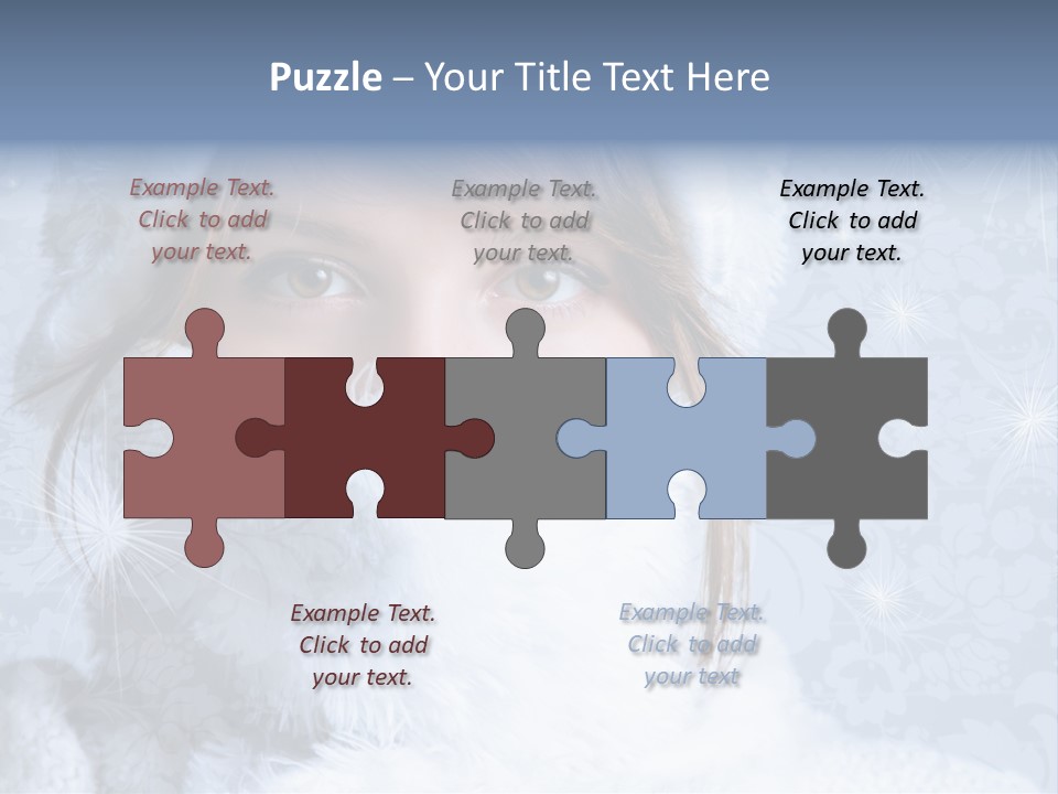 Snow Female Cute PowerPoint Template