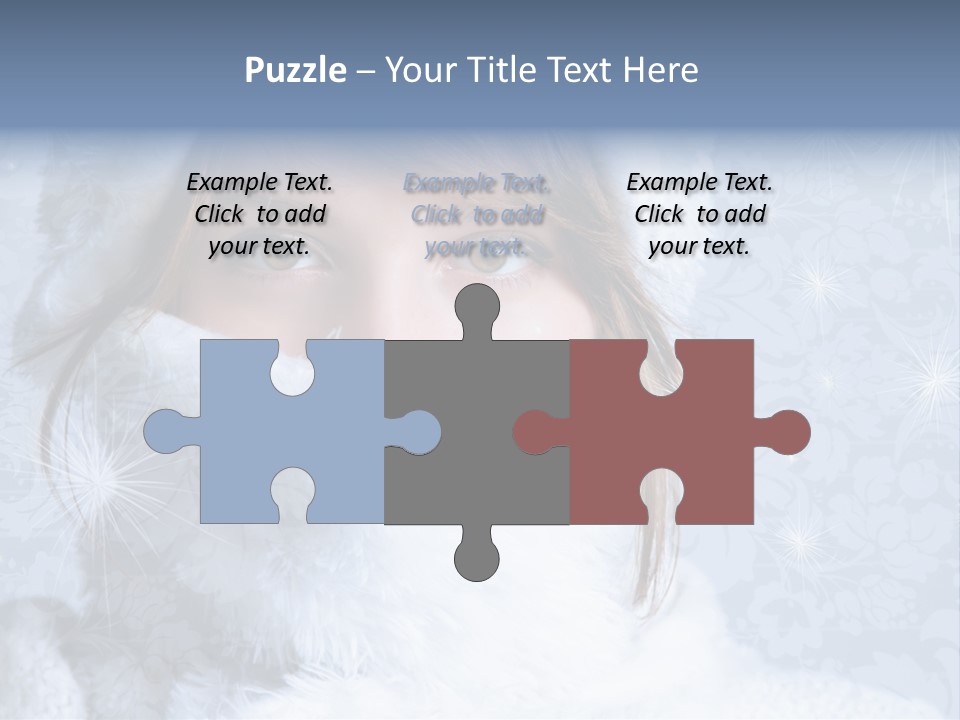Snow Female Cute PowerPoint Template