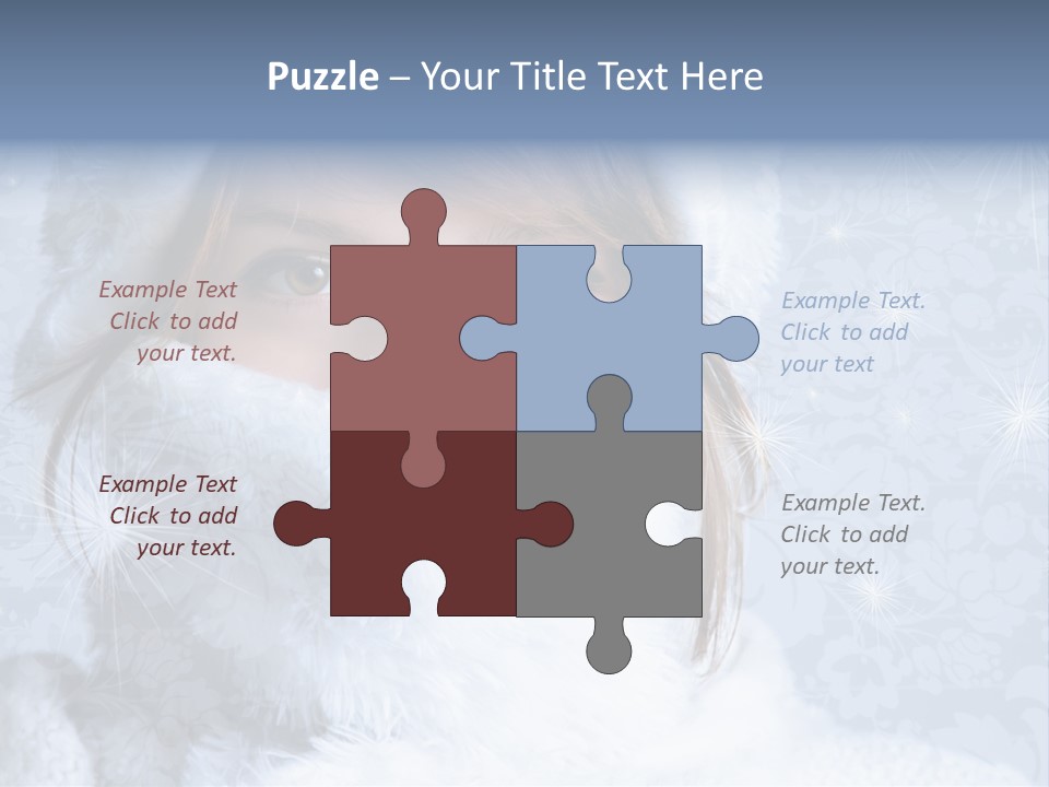Snow Female Cute PowerPoint Template