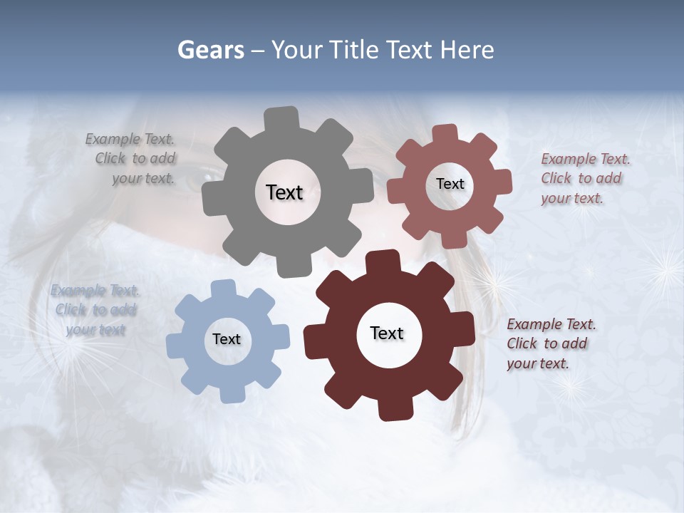 Snow Female Cute PowerPoint Template