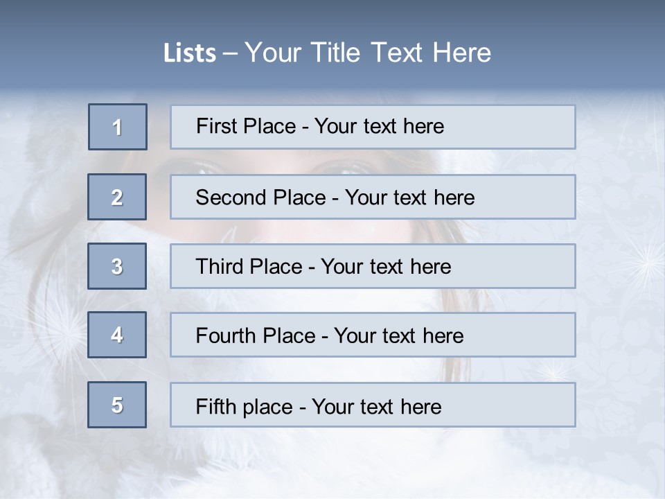Snow Female Cute PowerPoint Template