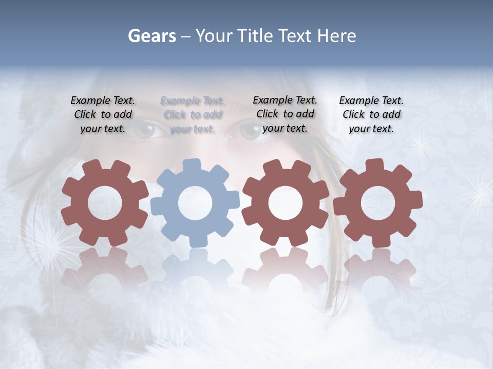 Snow Female Cute PowerPoint Template