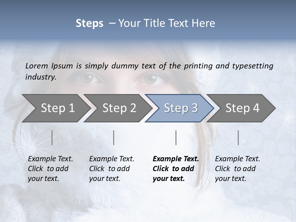 Snow Female Cute PowerPoint Template