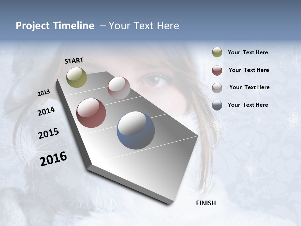 Snow Female Cute PowerPoint Template
