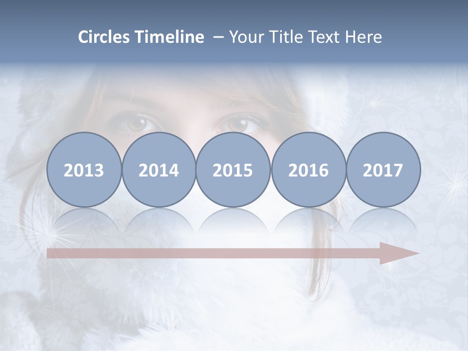 Snow Female Cute PowerPoint Template