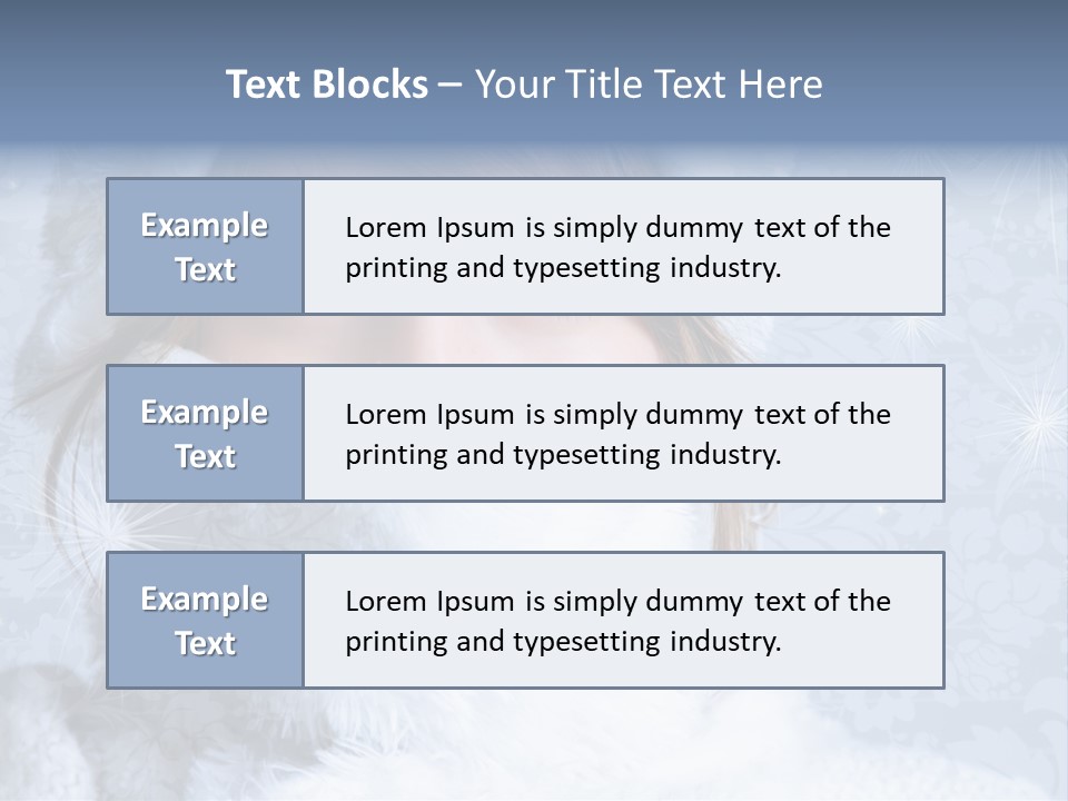 Snow Female Cute PowerPoint Template