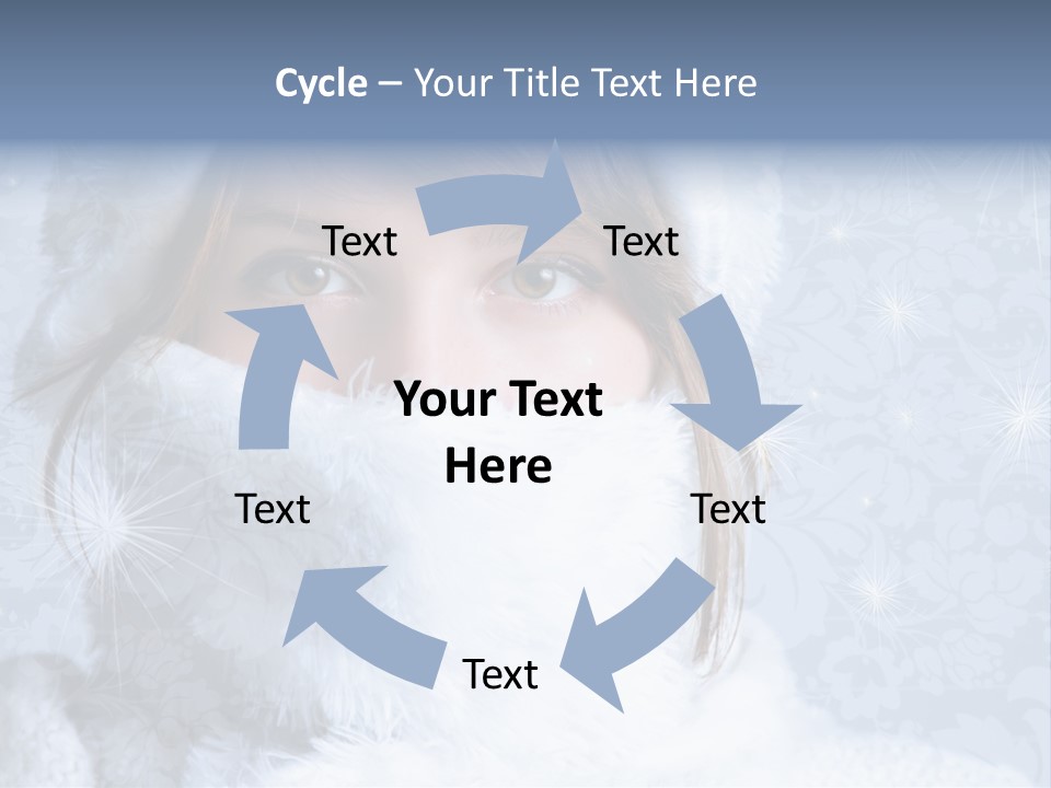 Snow Female Cute PowerPoint Template