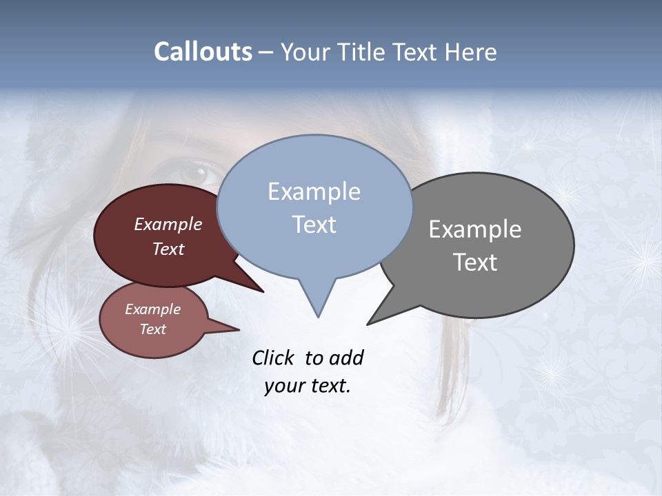 Snow Female Cute PowerPoint Template