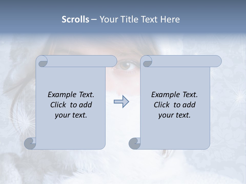 Snow Female Cute PowerPoint Template