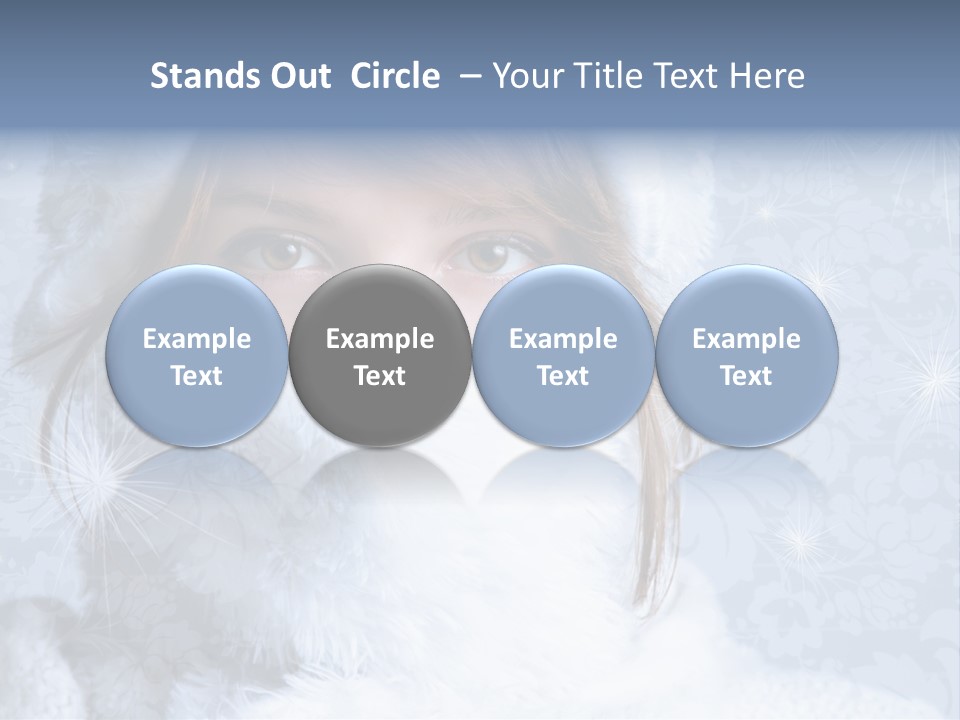 Snow Female Cute PowerPoint Template