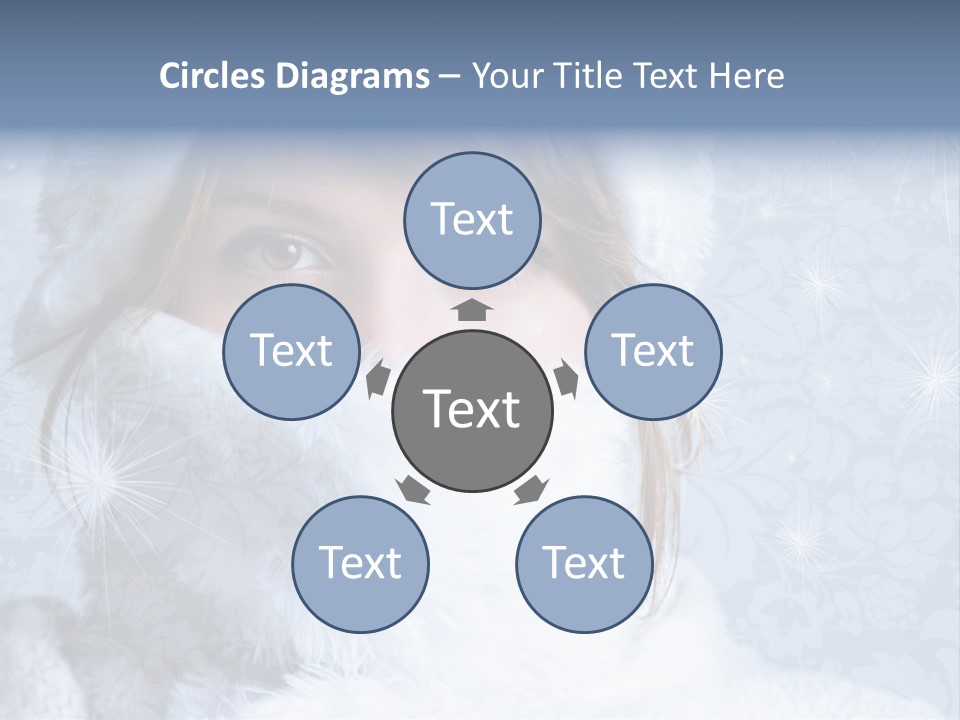 Snow Female Cute PowerPoint Template