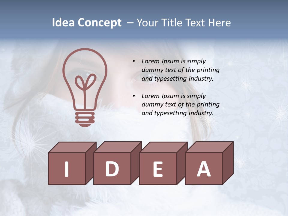 Snow Female Cute PowerPoint Template