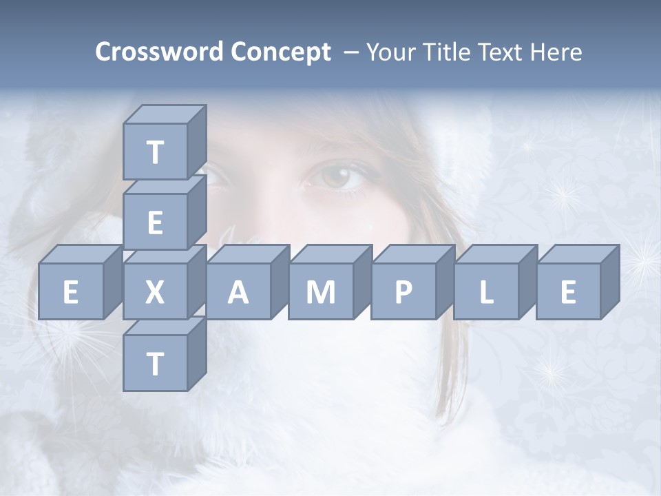 Snow Female Cute PowerPoint Template