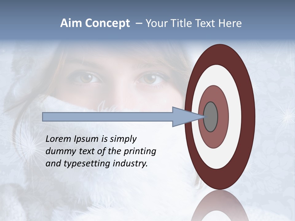 Snow Female Cute PowerPoint Template