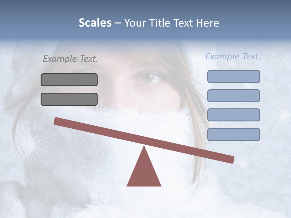 Snow Female Cute PowerPoint Template
