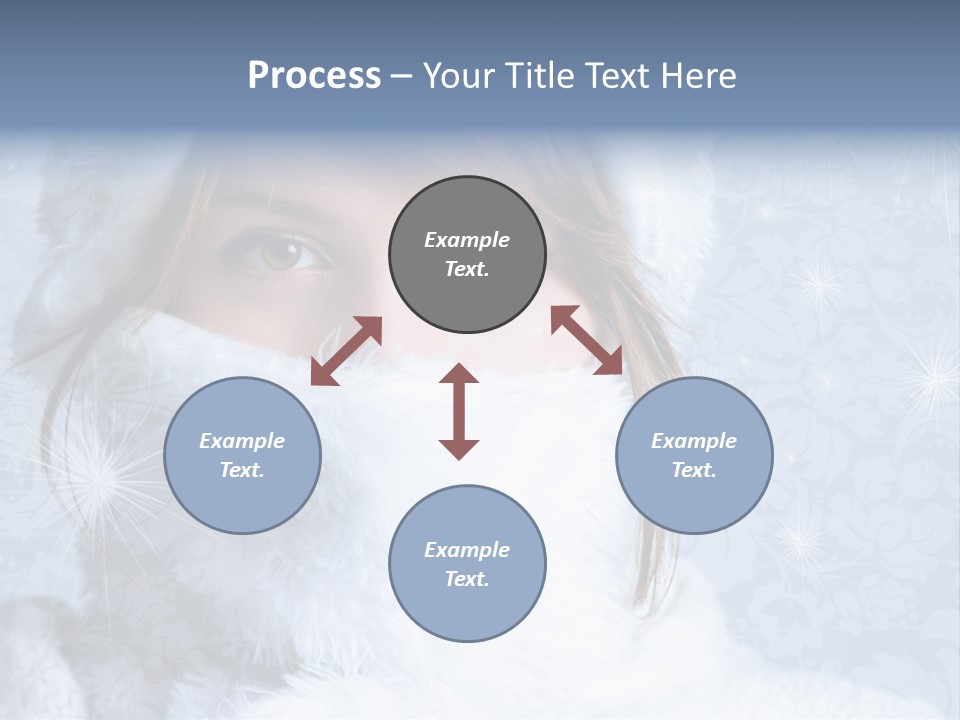 Snow Female Cute PowerPoint Template