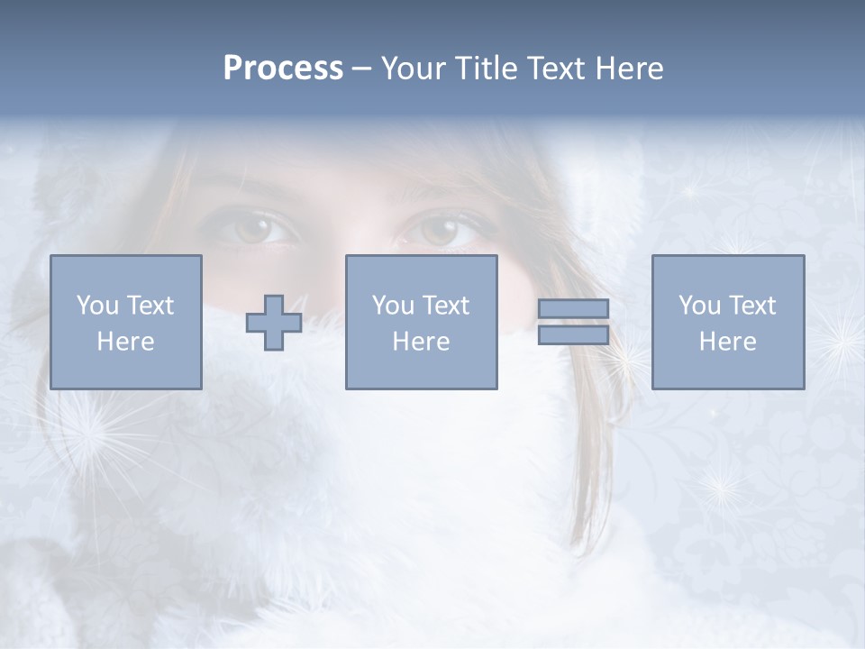 Snow Female Cute PowerPoint Template