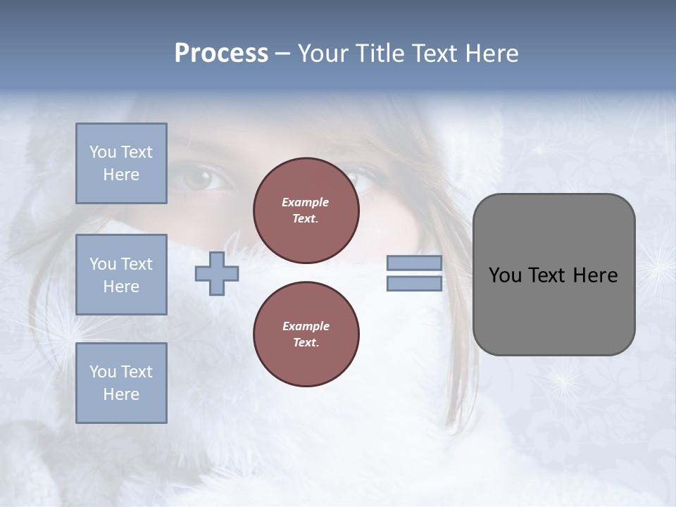 Snow Female Cute PowerPoint Template