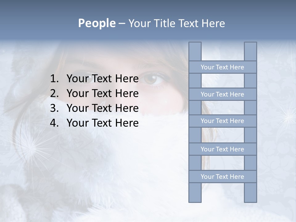 Snow Female Cute PowerPoint Template