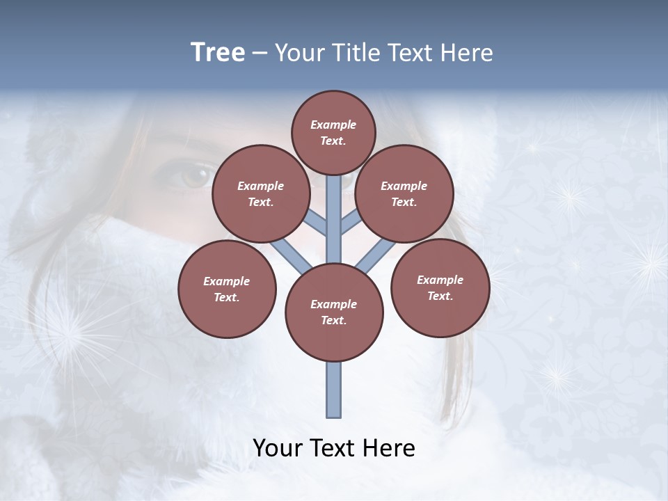 Snow Female Cute PowerPoint Template