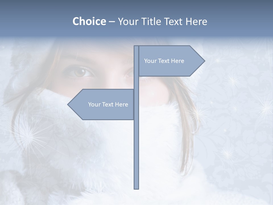 Snow Female Cute PowerPoint Template