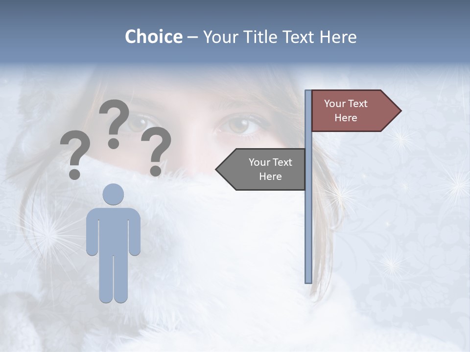 Snow Female Cute PowerPoint Template