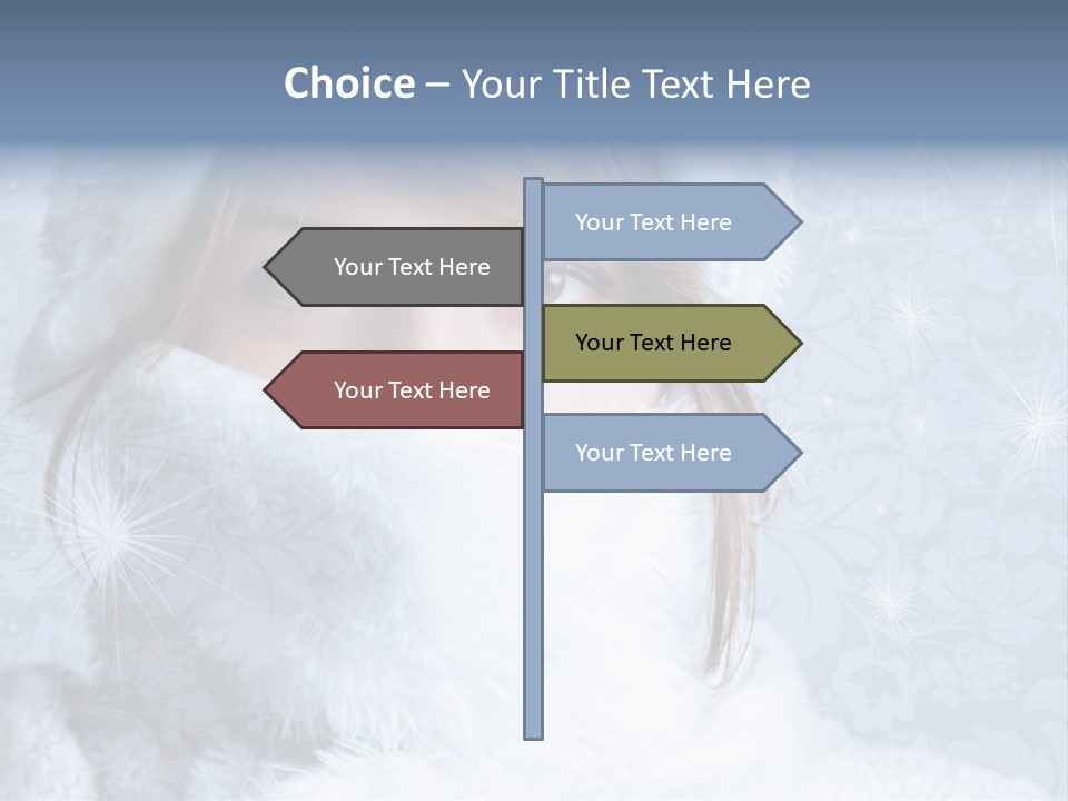 Snow Female Cute PowerPoint Template