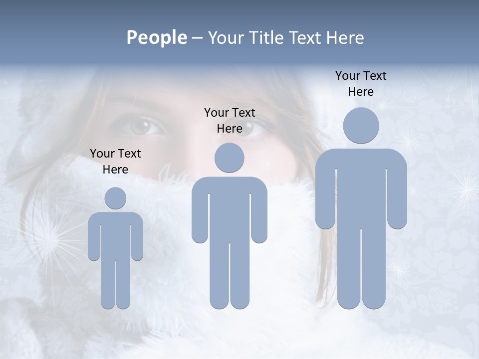 Snow Female Cute PowerPoint Template