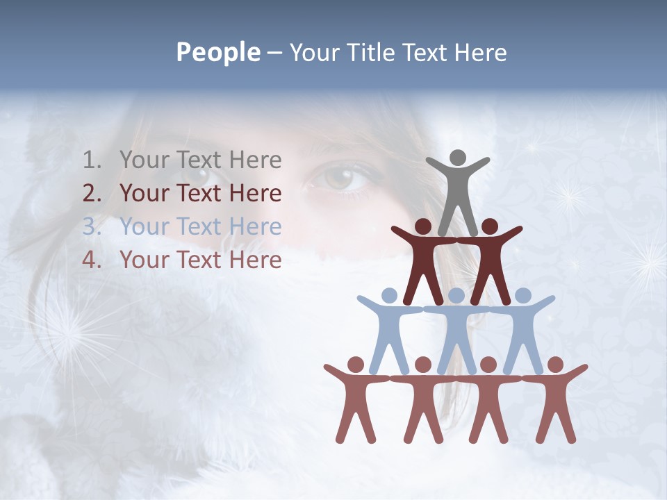 Snow Female Cute PowerPoint Template