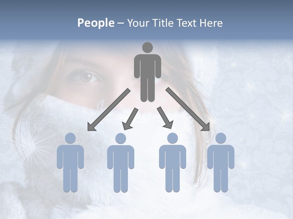 Snow Female Cute PowerPoint Template