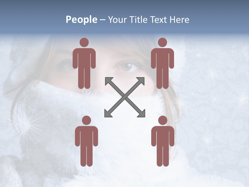 Snow Female Cute PowerPoint Template