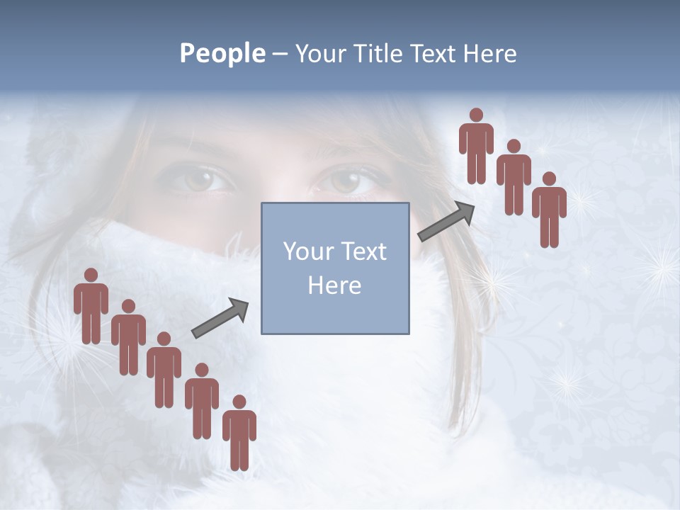 Snow Female Cute PowerPoint Template