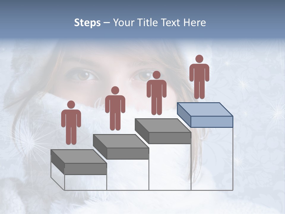 Snow Female Cute PowerPoint Template