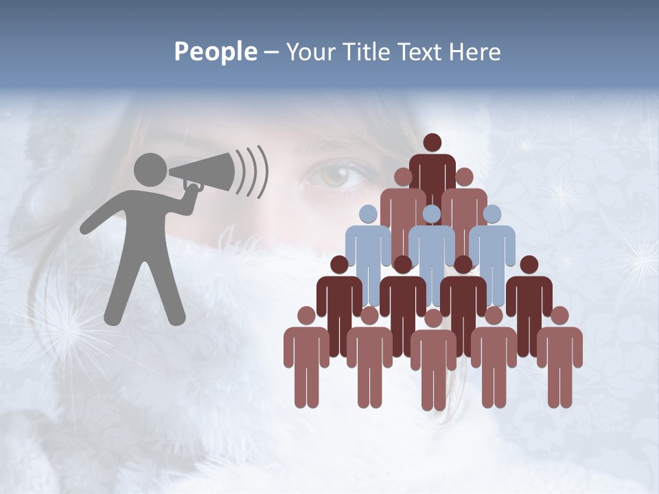 Snow Female Cute PowerPoint Template