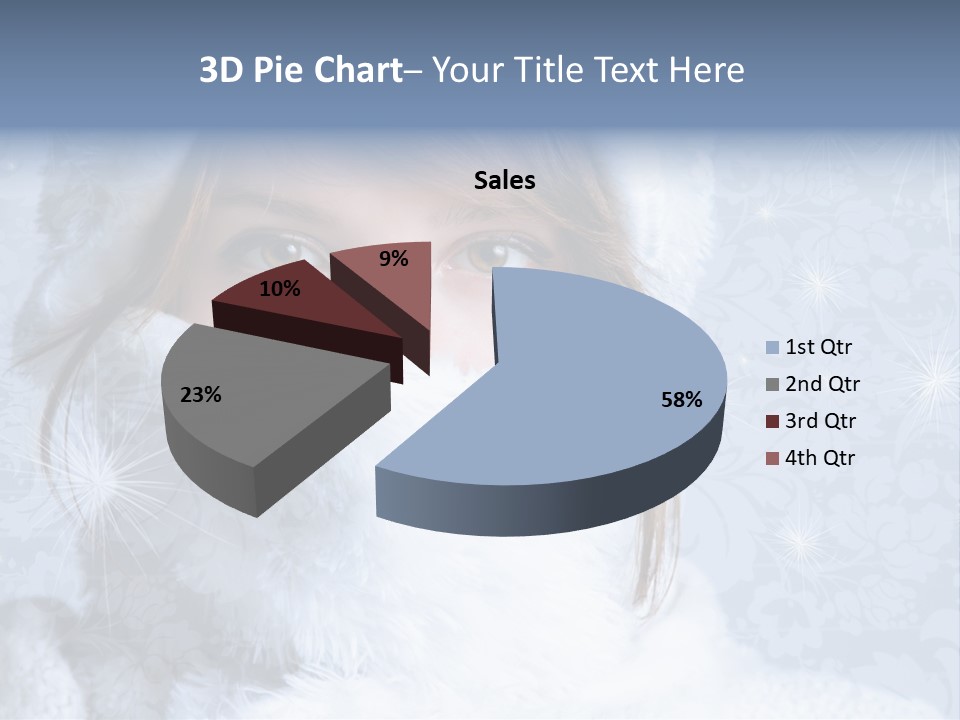 Snow Female Cute PowerPoint Template
