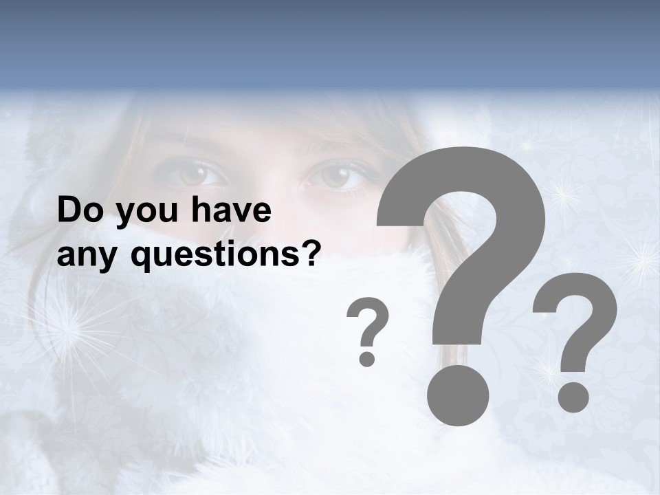Snow Female Cute PowerPoint Template