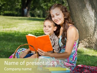 Summer Young Caucasian PowerPoint Template