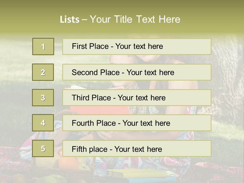 Summer Young Caucasian PowerPoint Template