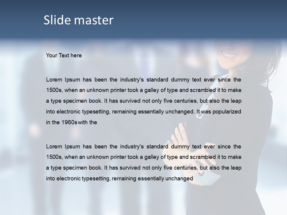 Competitive Stylish Brunette PowerPoint Template