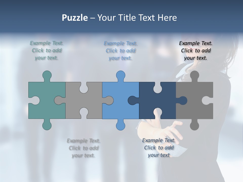 Competitive Stylish Brunette PowerPoint Template