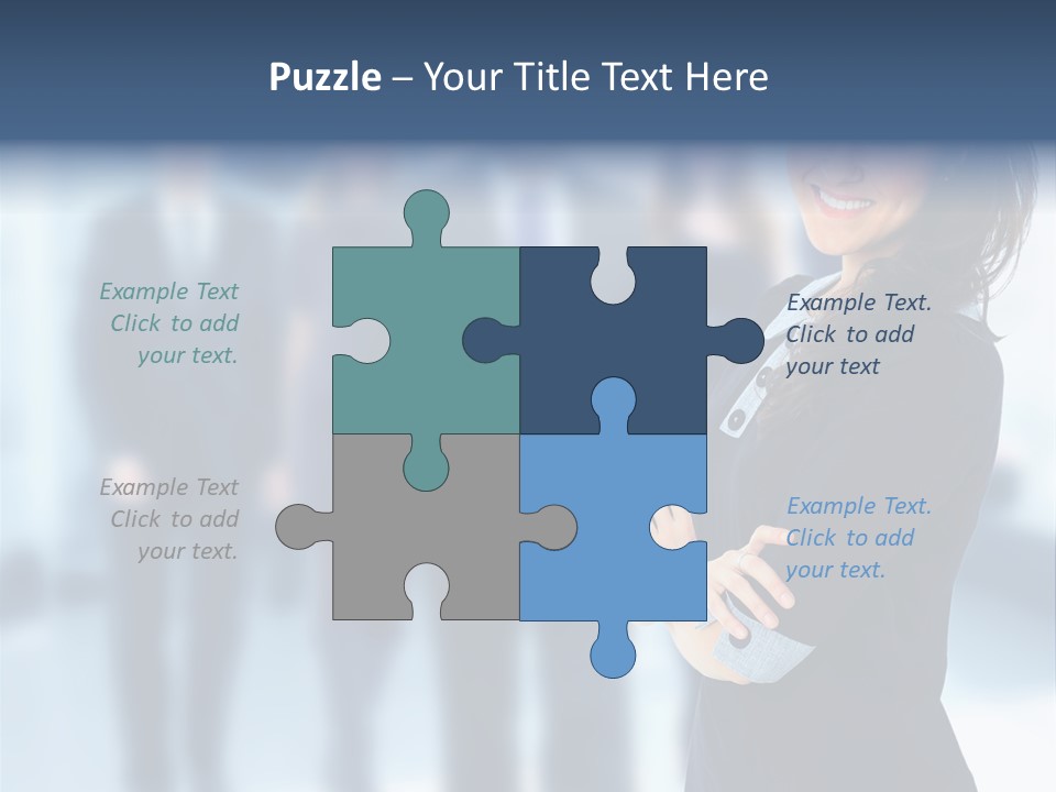 Competitive Stylish Brunette PowerPoint Template