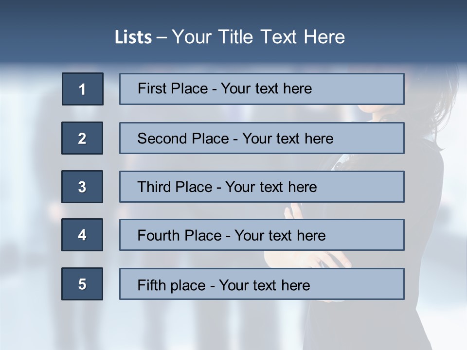 Competitive Stylish Brunette PowerPoint Template