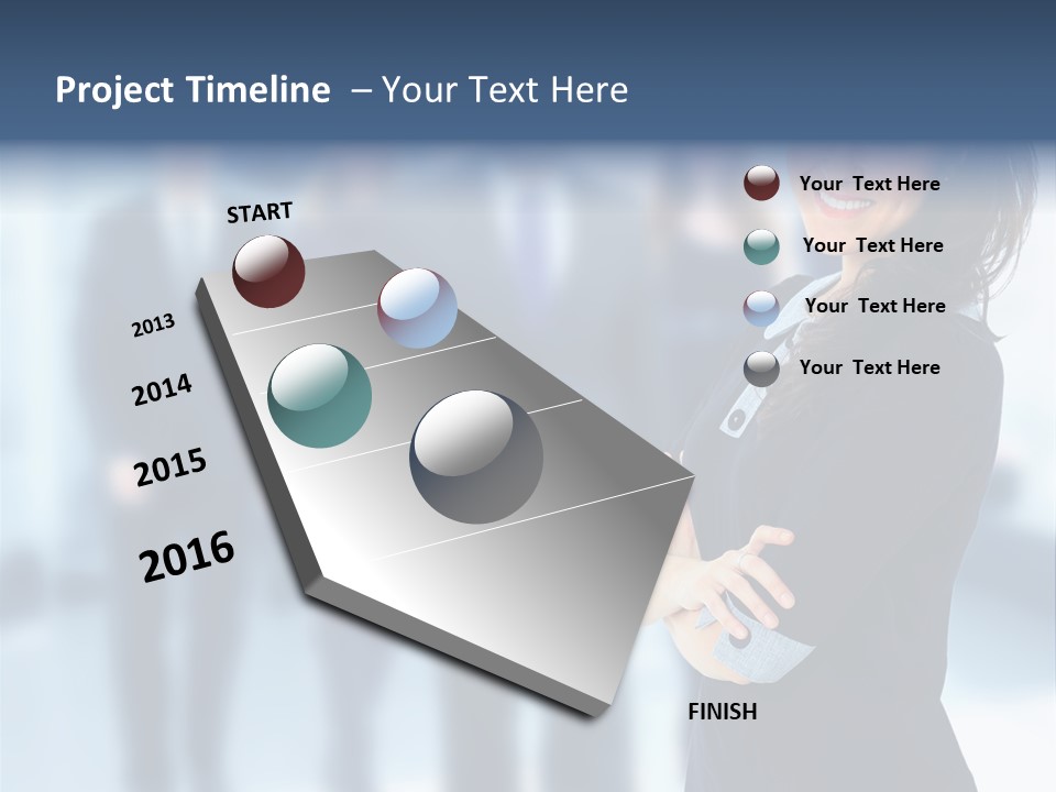 Competitive Stylish Brunette PowerPoint Template