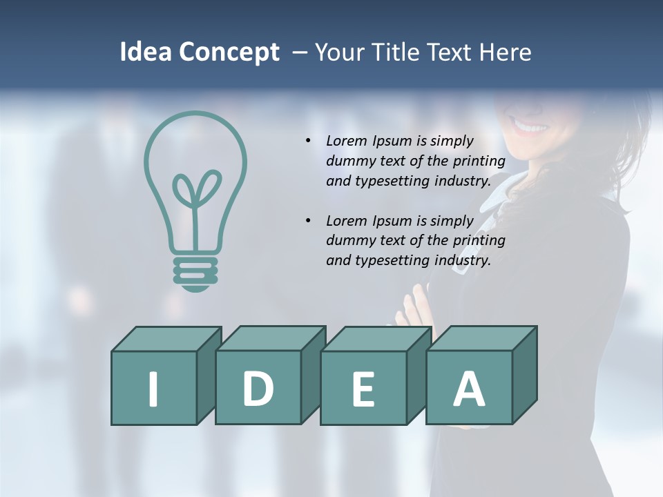 Competitive Stylish Brunette PowerPoint Template