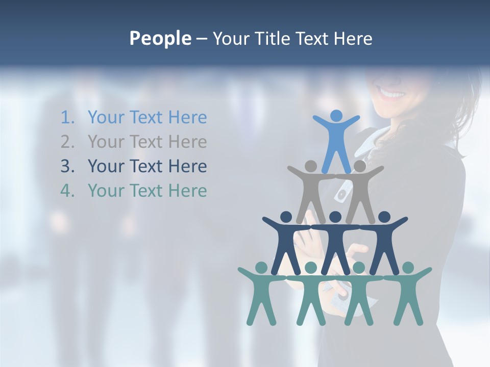 Competitive Stylish Brunette PowerPoint Template