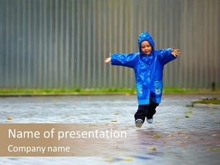 Candid Little Kid PowerPoint Template