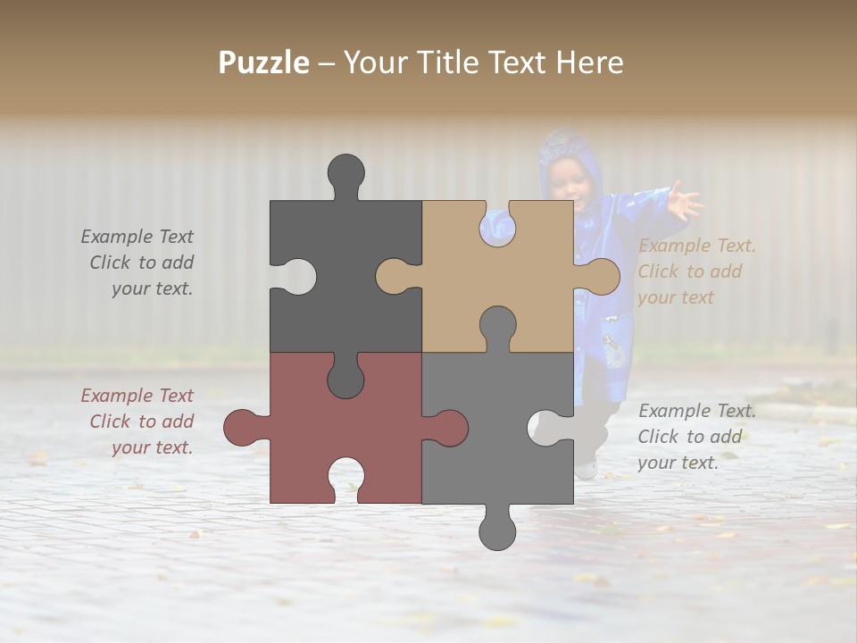 Candid Little Kid PowerPoint Template